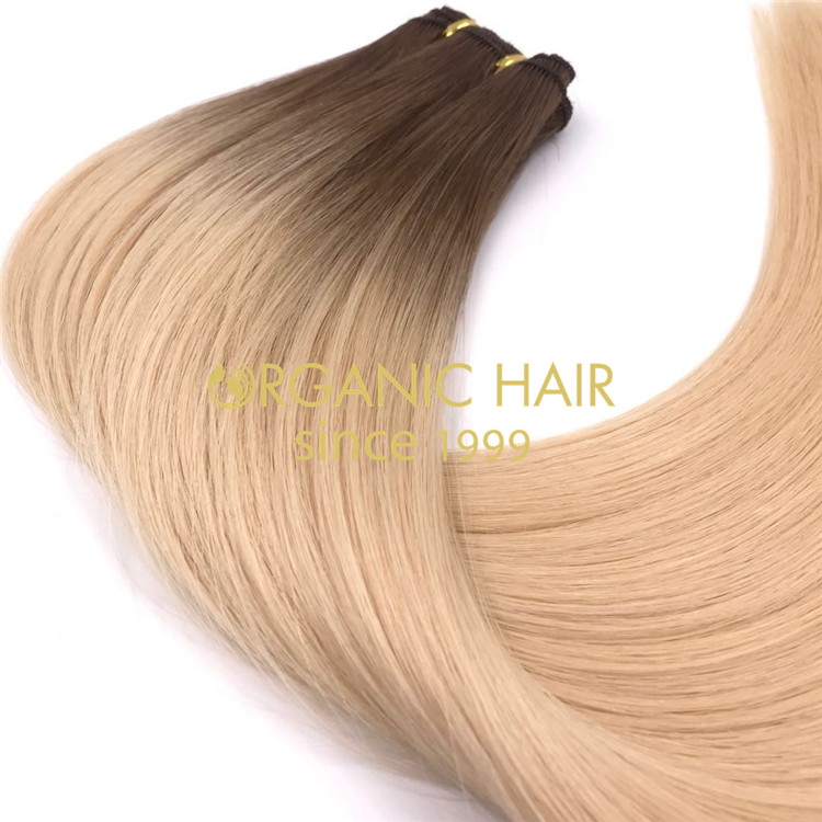 Hot sale human cuticle intact hand tied wefts #T8/60 color X244
